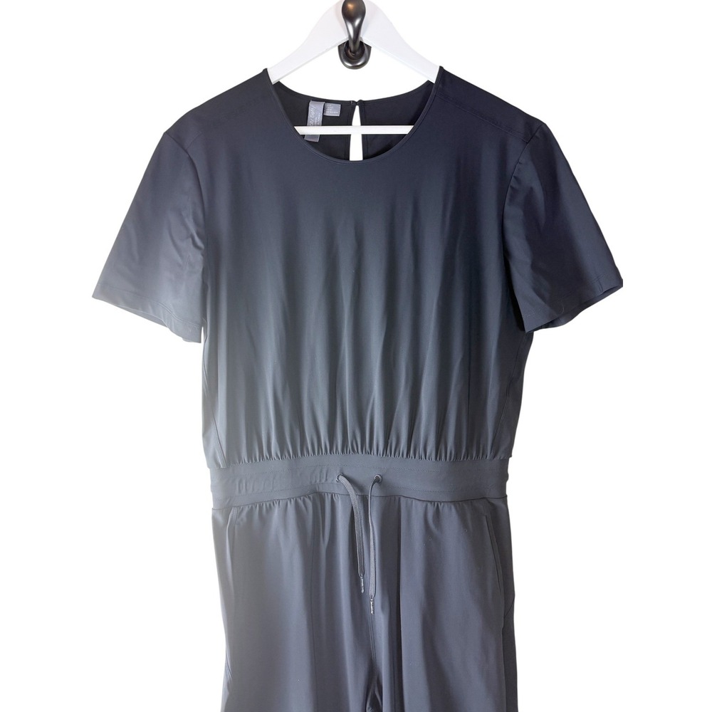 Sweaty Betty Explorer Jumpsuit Black Short Sleeve Drawstring Waist Womens L - Picture 3 of 8